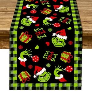 NEW! Festive Grinch Holiday Table Runner